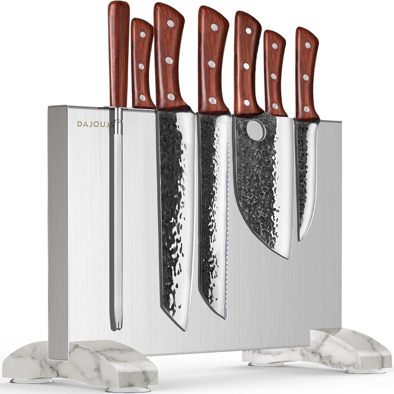 DAJOUJS Magnetic Knife Holder, Magnetic Knife Block without Knives, Strong Double Sided Magnet Knife Storage Strip for Kitchen Counter - Image 1